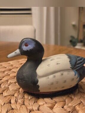 Vintage JASCO Duck Clothes Lint Brush Decoy Made in Taiwan Flocked Bottom